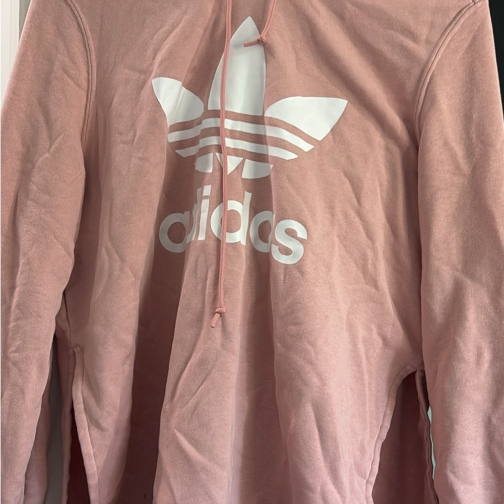 Adidas Blush Hoodie with White Trefoil
